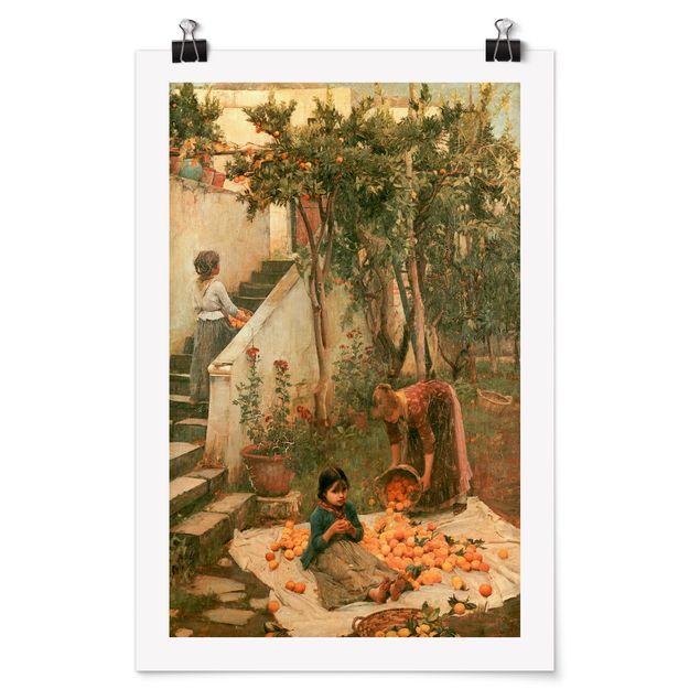 Wandbilder Kunstdrucke John William Waterhouse - Die Orangenpflücker
