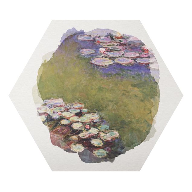 Wandbilder Floral Wasserfarben - Claude Monet - Seerosen