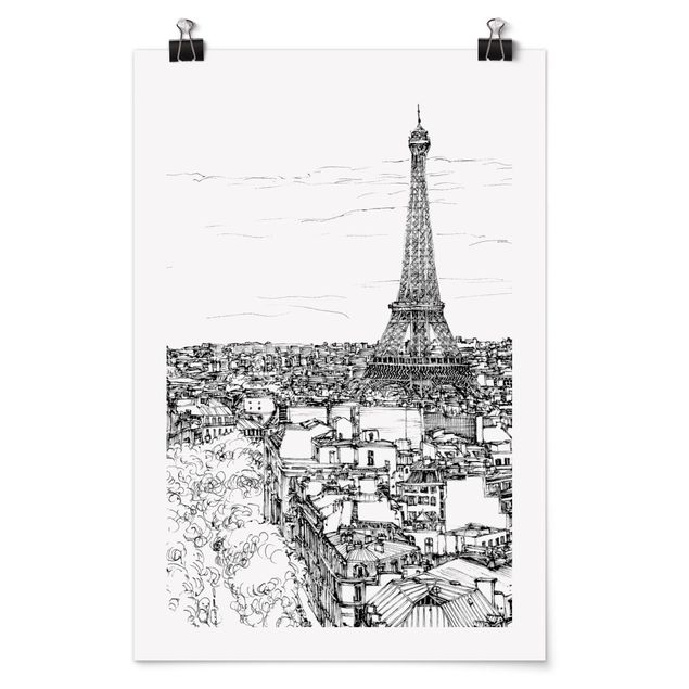 Städteposter Stadtstudie - Paris