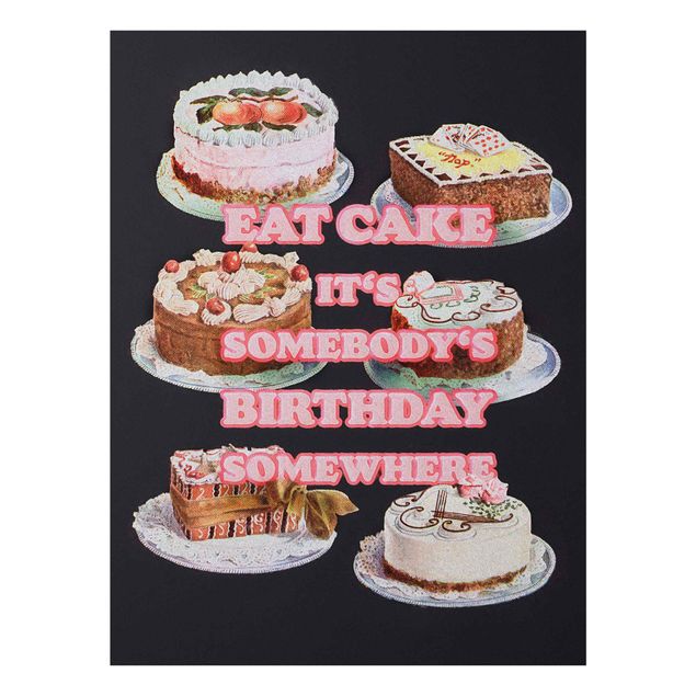 Wandbilder Bunt Eat Cake It's Birthday