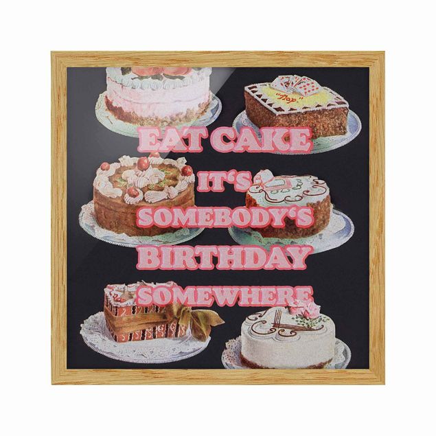 Wandbilder Kunstdrucke Eat Cake It's Birthday
