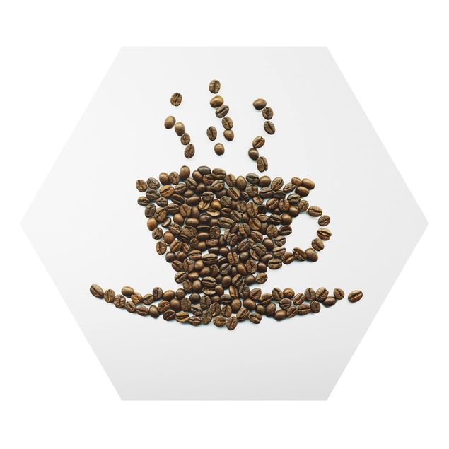 Hexagon Bilder Coffee Beans Cup