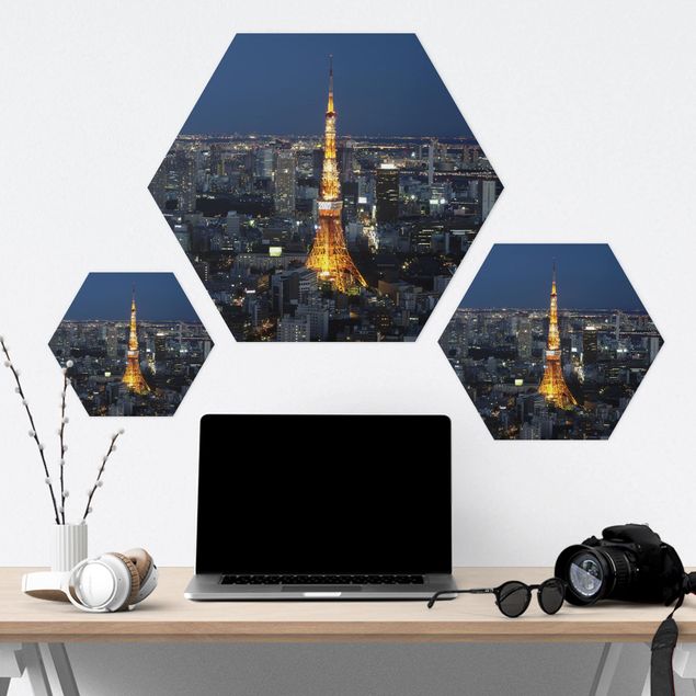 Hexagon Bilder Tokyo Tower