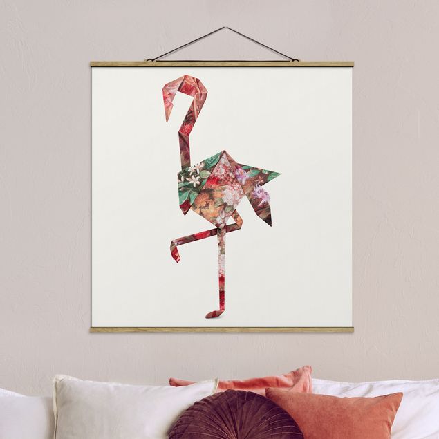 Küche Dekoration Origami Flamingo