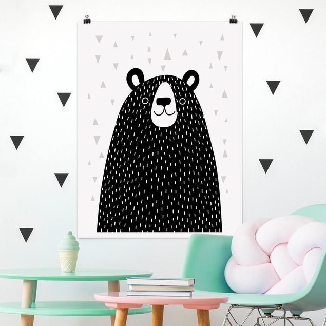 Wandbilder Bären Tierpark mit Mustern - Bär
