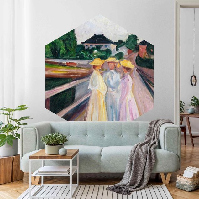 Kunststil Post Impressionismus Edvard Munch - Drei Mädchen