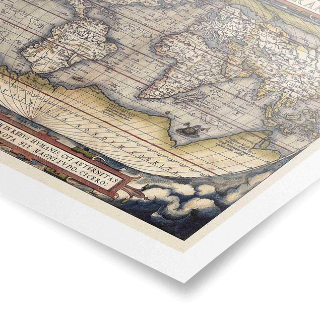 Bilder Historische Weltkarte Typus Orbis Terrarum