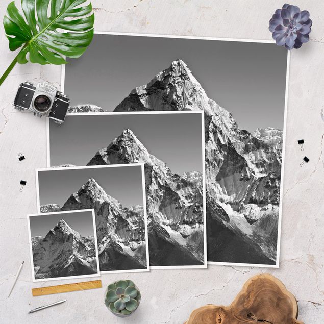 Wandbilder Schwarz-Weiß Der Himalaya II