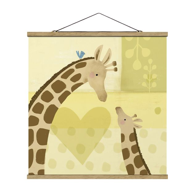 Wandbilder Modern Mama und ich - Giraffen