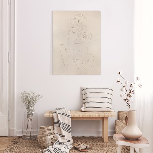 Wandbilder Modern Egon Schiele - Zwei Akte
