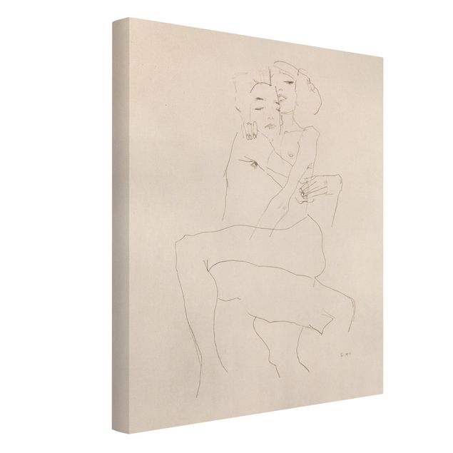 schöne Leinwandbilder Egon Schiele - Zwei Akte