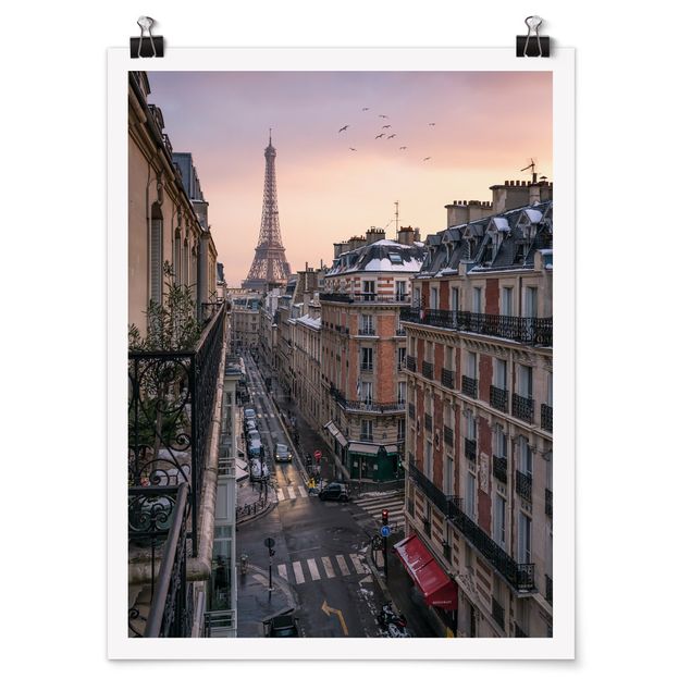 Wandbilder Architektur & Skyline Eiffelturm bei Sonnenuntergang