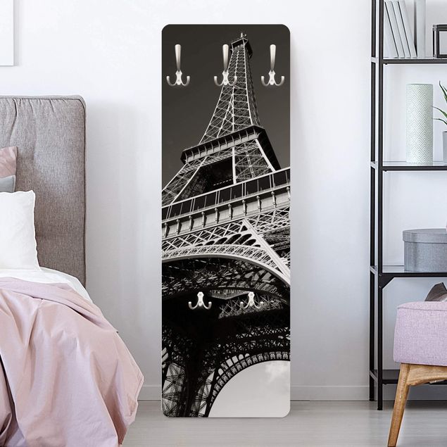 Garderobe schwarz-weiß Eiffelturm