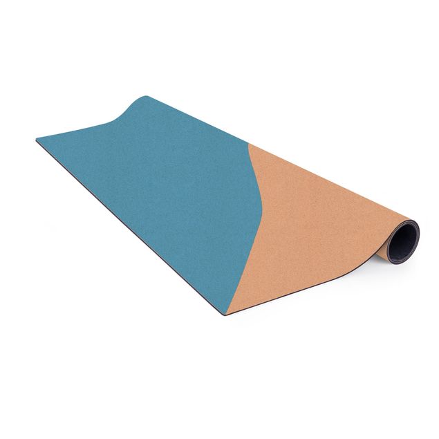 Kleine Teppiche Einfaches Azurblaues Dreieck