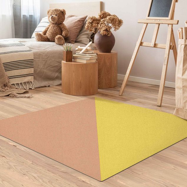 kleiner Teppich Einfaches Gelbes Dreieck
