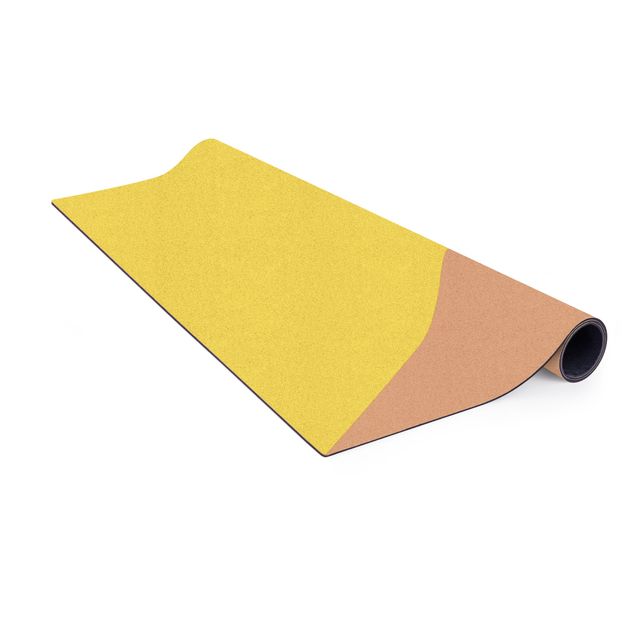 Kork-Teppich - Einfaches Gelbes Dreieck - Hochformat 2:3