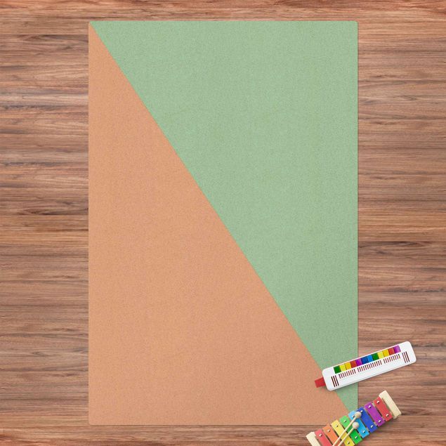 Moderne Teppiche Einfaches Mintfarbenes Dreieck