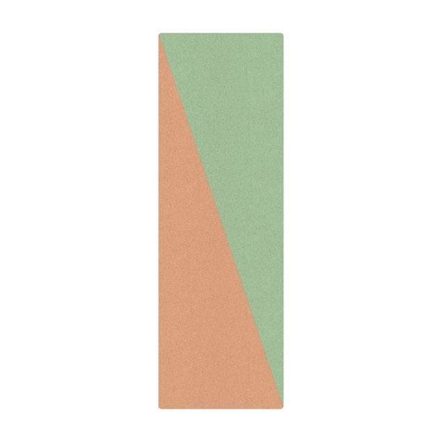 Kork-Teppich - Einfaches Mintfarbenes Dreieck - Hochformat 1:2