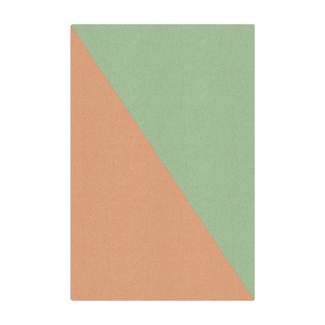Kork-Teppich - Einfaches Mintfarbenes Dreieck - Hochformat 2:3