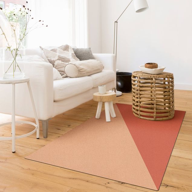 Brauner Teppich Einfaches Rostrotes Dreieck
