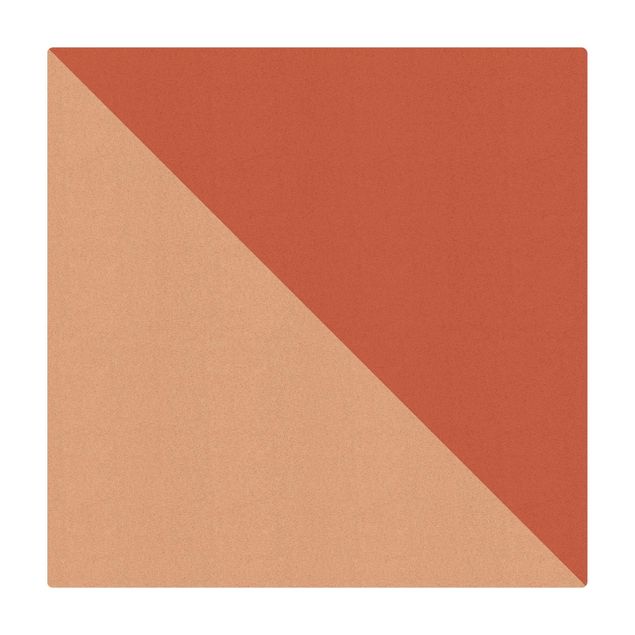 Kork-Teppich - Einfaches Rostrotes Dreieck - Quadrat 1:1