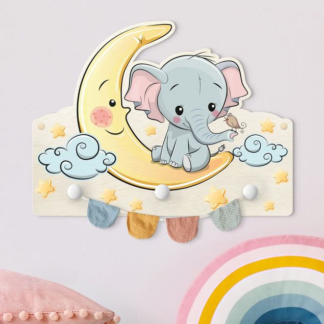 Babyzimmer Deko Elefant Mond