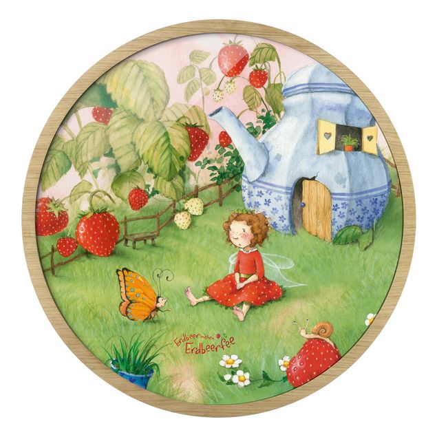 Wandbilder Modern Erdbeerinchen Erdbeerfee - Im Garten