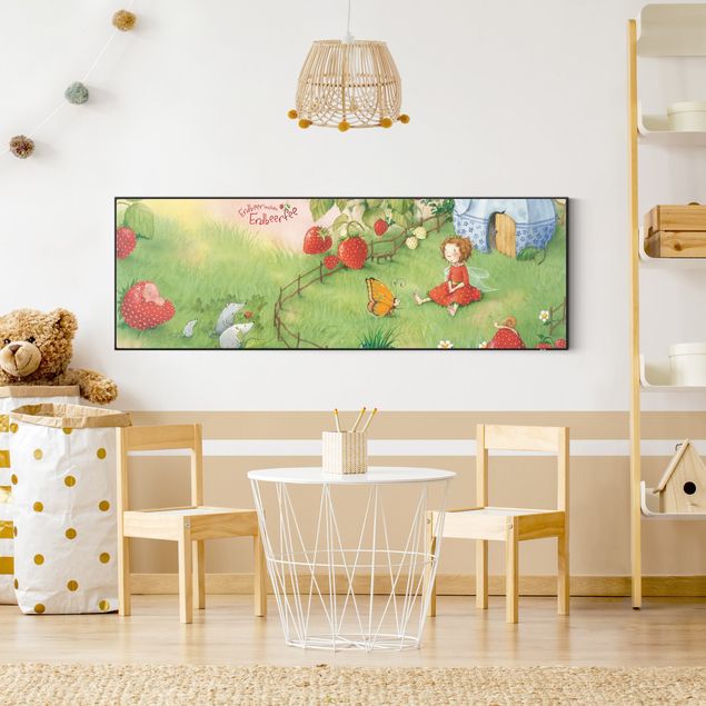 Wandbilder Feen Erdbeerinchen Erdbeerfee - Im Garten