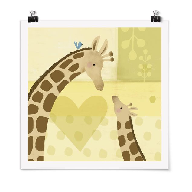 Tierposter Mama und ich - Giraffen