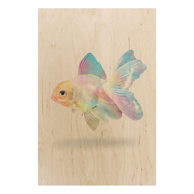 Jonas Loose Kunstdrucke Fisch in Pastell
