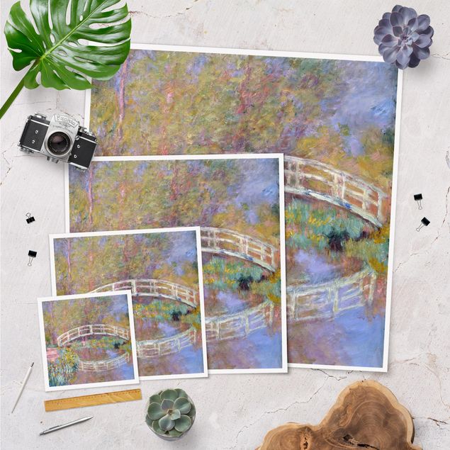 Wandbilder Floral Claude Monet - Brücke Monets Garten