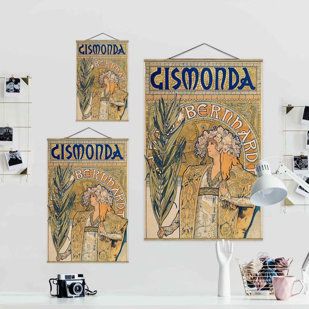 Wandbilder Sprüche Alfons Mucha - Plakat für Theaterstück Gismonda