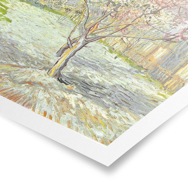 Kunststile Vincent van Gogh - Blühende Pfirsichbäume