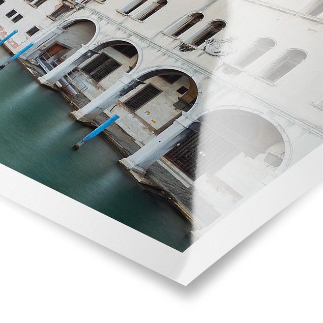 Wandbilder Blau Canale Grande Blick von der Rialtobrücke Venedig
