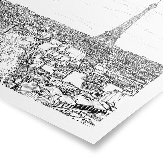 Wandbilder Architektur & Skyline Stadtstudie - Paris