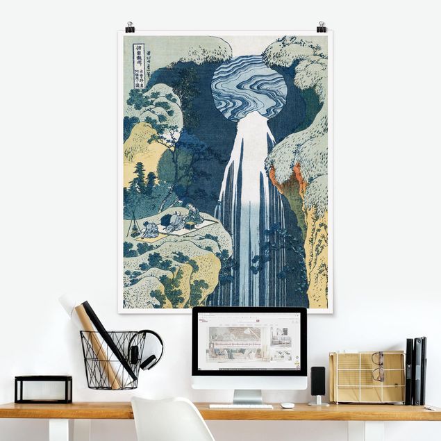 Küche Dekoration Katsushika Hokusai - Der Wasserfall von Amida