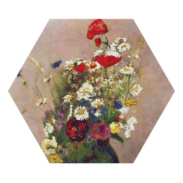 Wandbilder Blumen Odilon Redon - Blumenvase mit Mohn