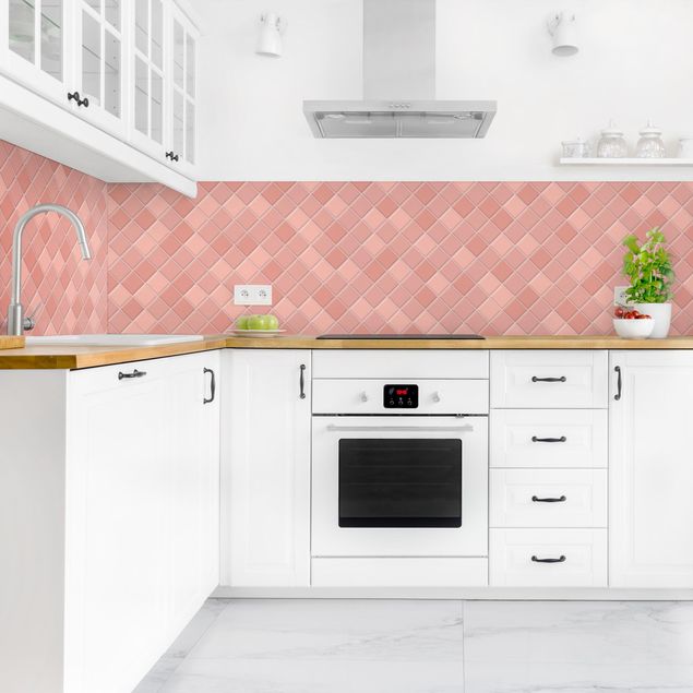 Küchenrückwände Fliesenoptik Mosaik Fliesen - Altrosa
