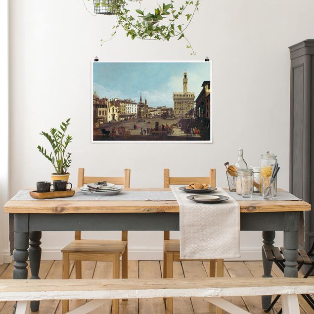 Wanddeko Küche Bernardo Bellotto - Die Piazza della Signoria
