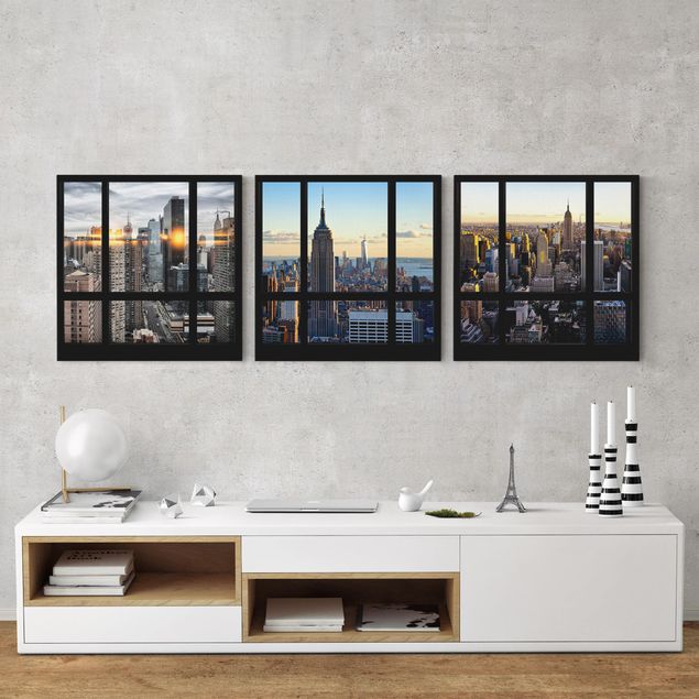 Wandbilder New York Fensterblicke über New York