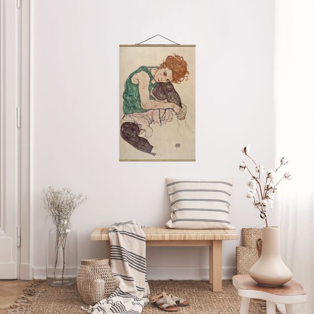 Kunststile Egon Schiele - Sitzende Frau mit hochgezogenem Knie