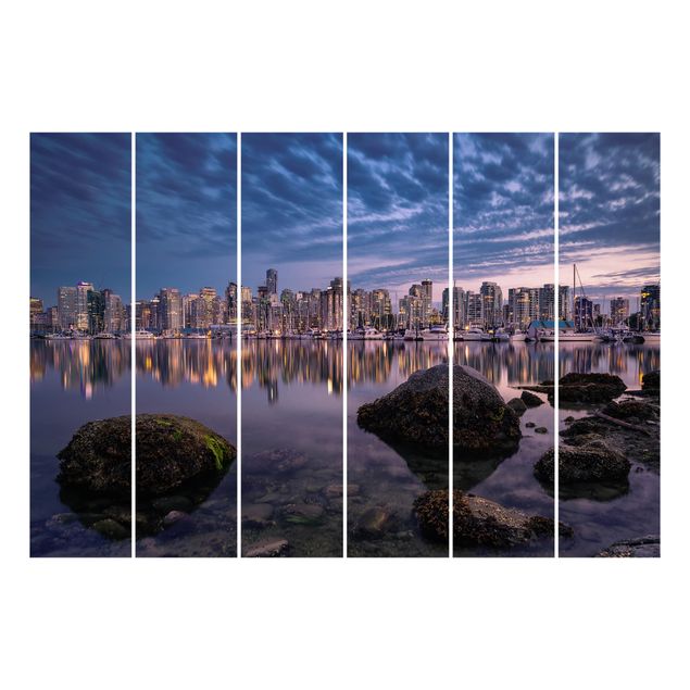 Schiebevorhänge Vancouver im Sonnenuntergang