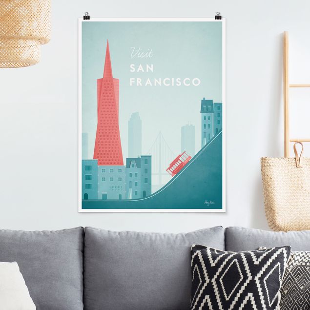 Wanddeko Küche Reiseposter - San Francisco