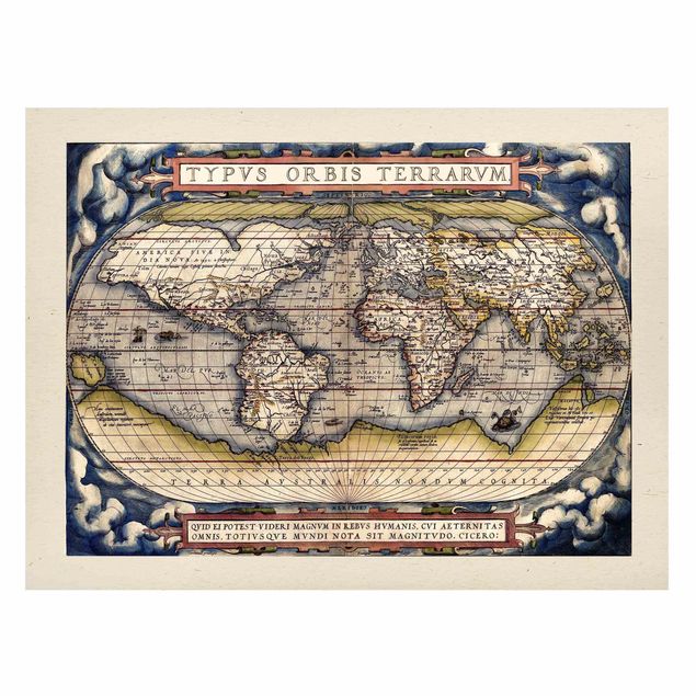 Weltkarte Tafel Historische Weltkarte Typus Orbis Terrarum