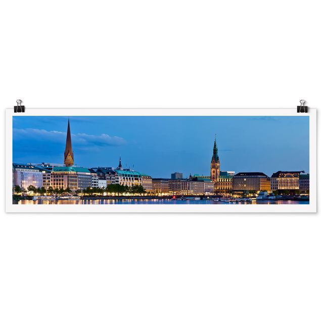 Wandbilder Modern Hamburg Skyline