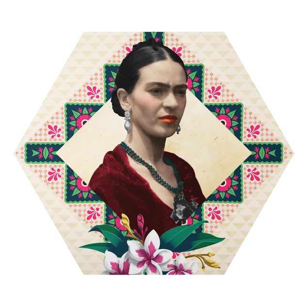 Frida Kahlo Wandbild Frida Kahlo - Blumen und Geometrie