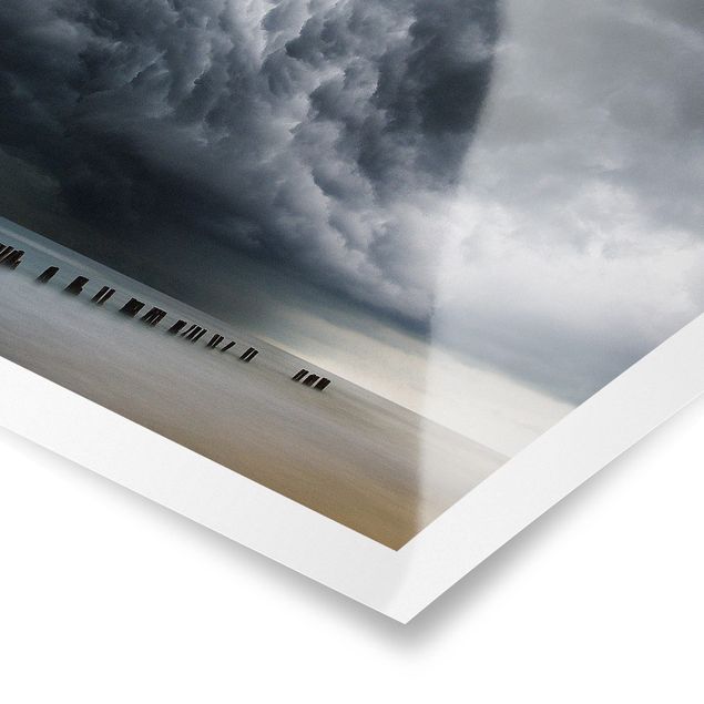 Poster Natur Sturmwolken über der Ostsee