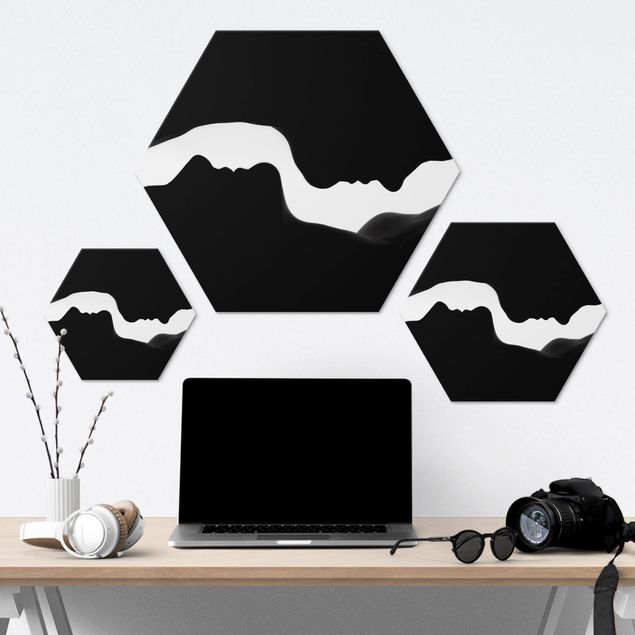 Hexagon Bilder Silhouetten