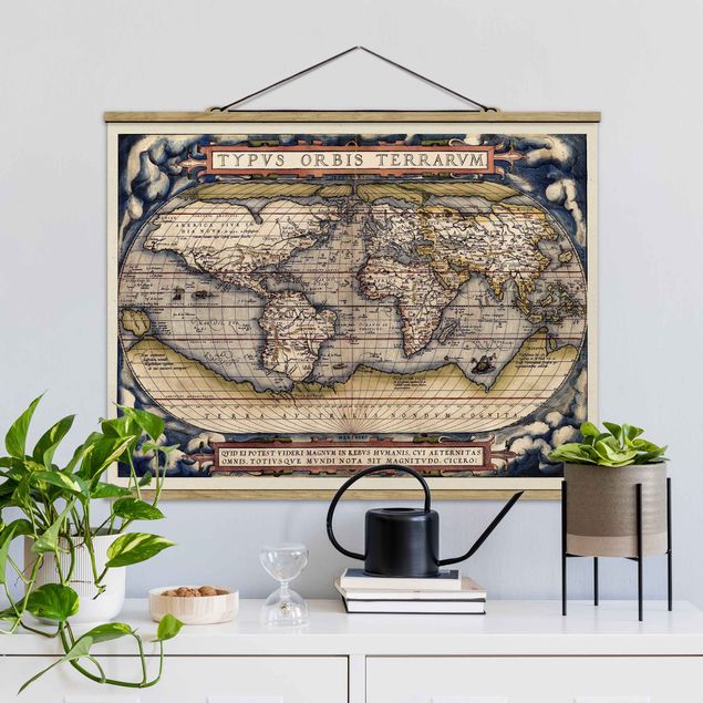 Wanddeko Küche Historische Weltkarte Typus Orbis Terrarum