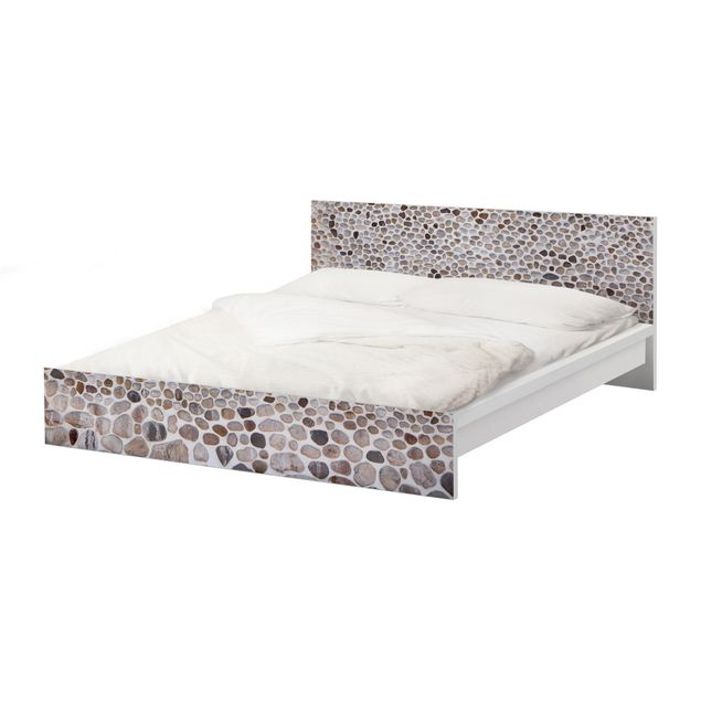 Möbelfolie für IKEA Malm Bett niedrig 180x200cm - Klebefolie Andalusische Steinmauer